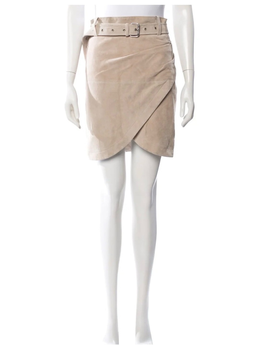 IRO leather Beige  Wrap Pencil Skirt with/out belt size 38